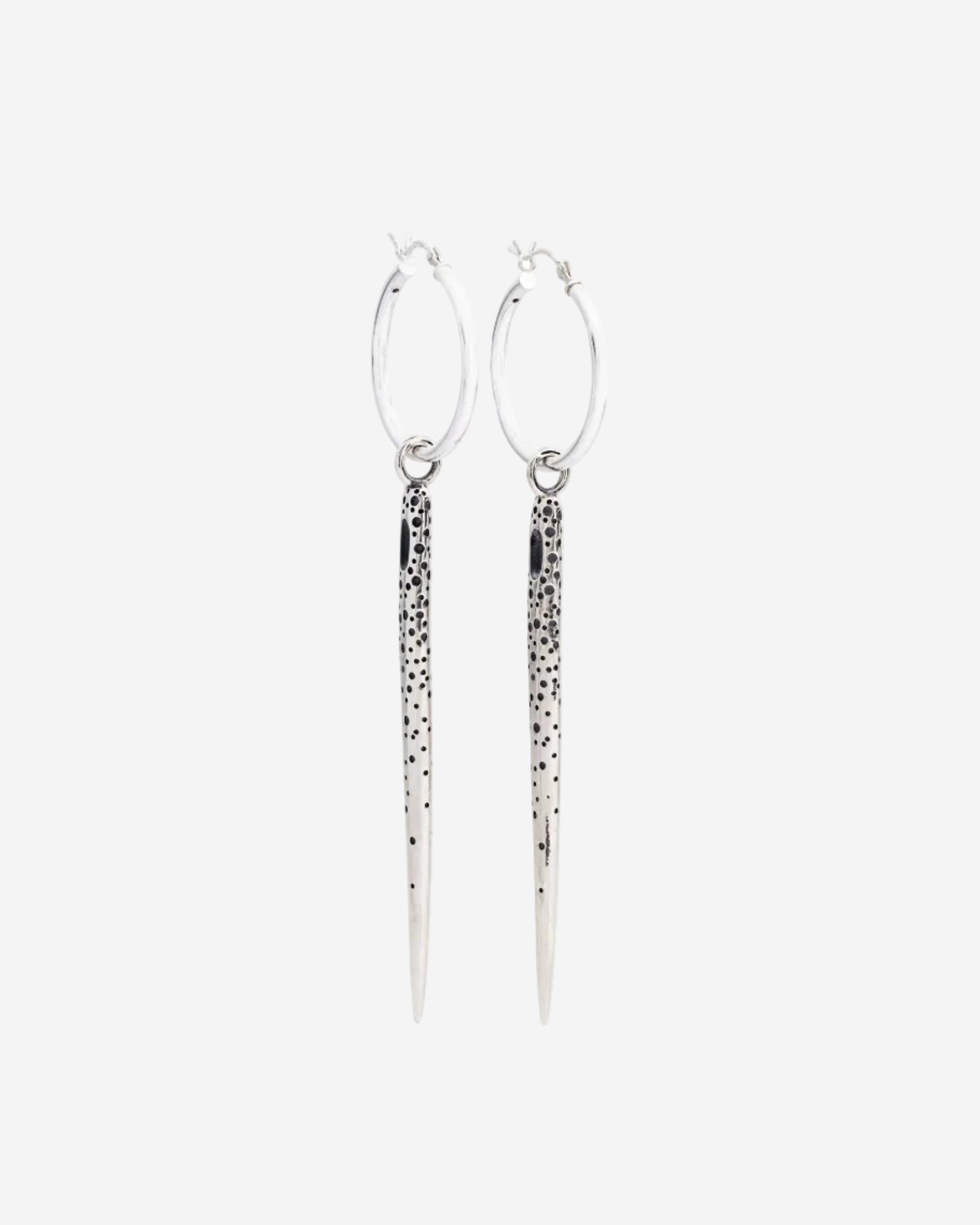 Carmen Shiny Needle Hoop Earrings