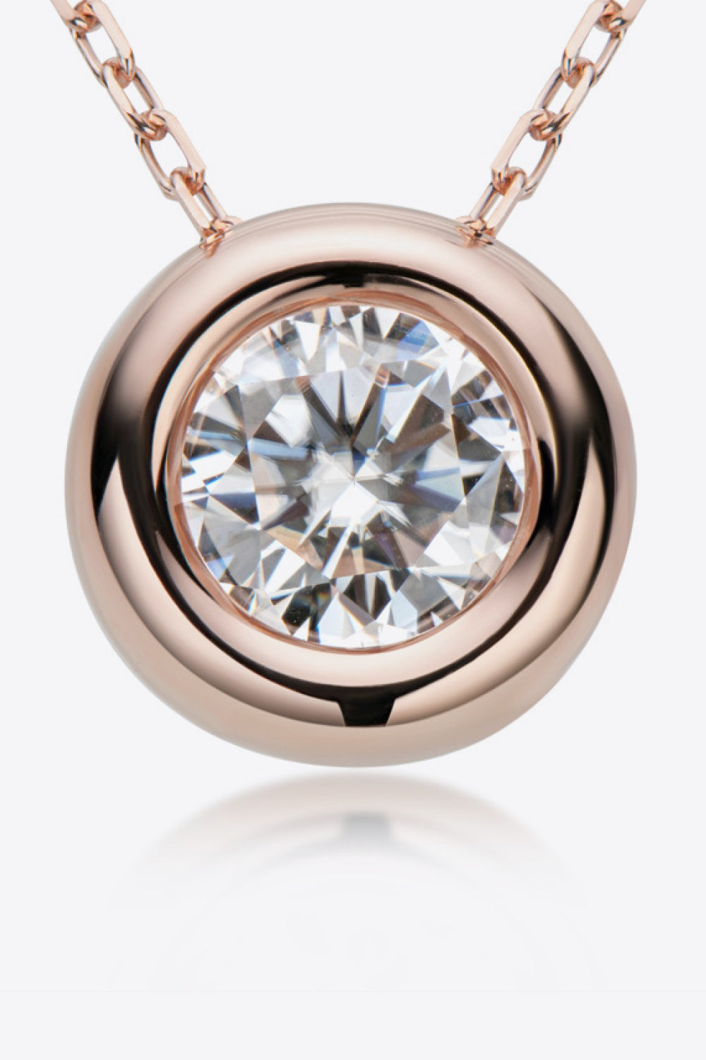 Adored 1 Ct Moissanite 925 Sterling Silver Necklace