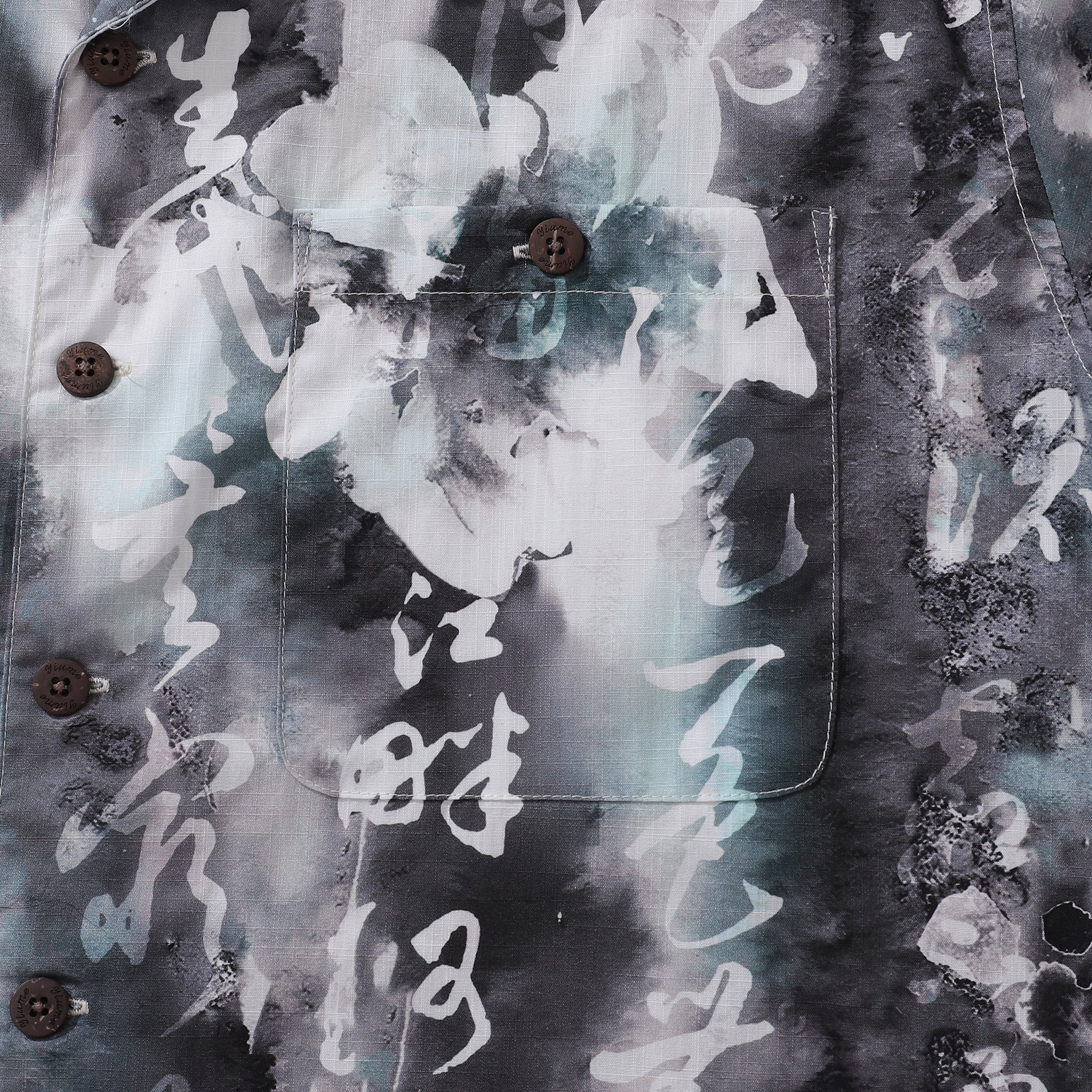 Designer Hawaiian Shirt Chinese Ink Painting 100% Cotton