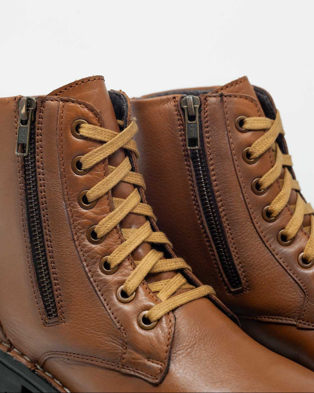 Chunky Military Boots in Brown