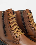 Chunky Military Boots in Brown