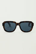 Chunky Square Sunglasses with  Dark Brown Tortoise Shell Frame