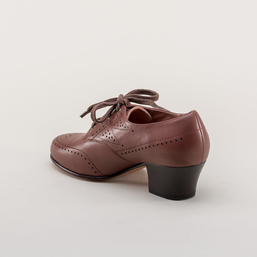 Claire 1940s Oxfords | Brown