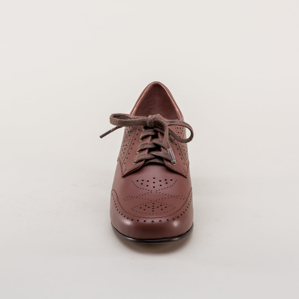 Claire 1940s Oxfords | Brown