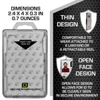Secure Badge Holder Duolite ® Vertical 2 ID Card Holder Retractable Reel and Lanyard Bundle