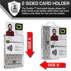 Secure Badge Holder Duolite ® Vertical 2 ID Card Holder Retractable Reel and Lanyard Bundle
