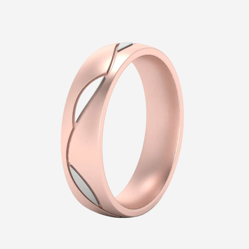 Comfort Fit Two Tone Mens Band