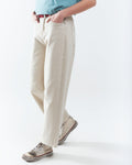Comfortable Stretch Jeans with Barrel Leg in Beige