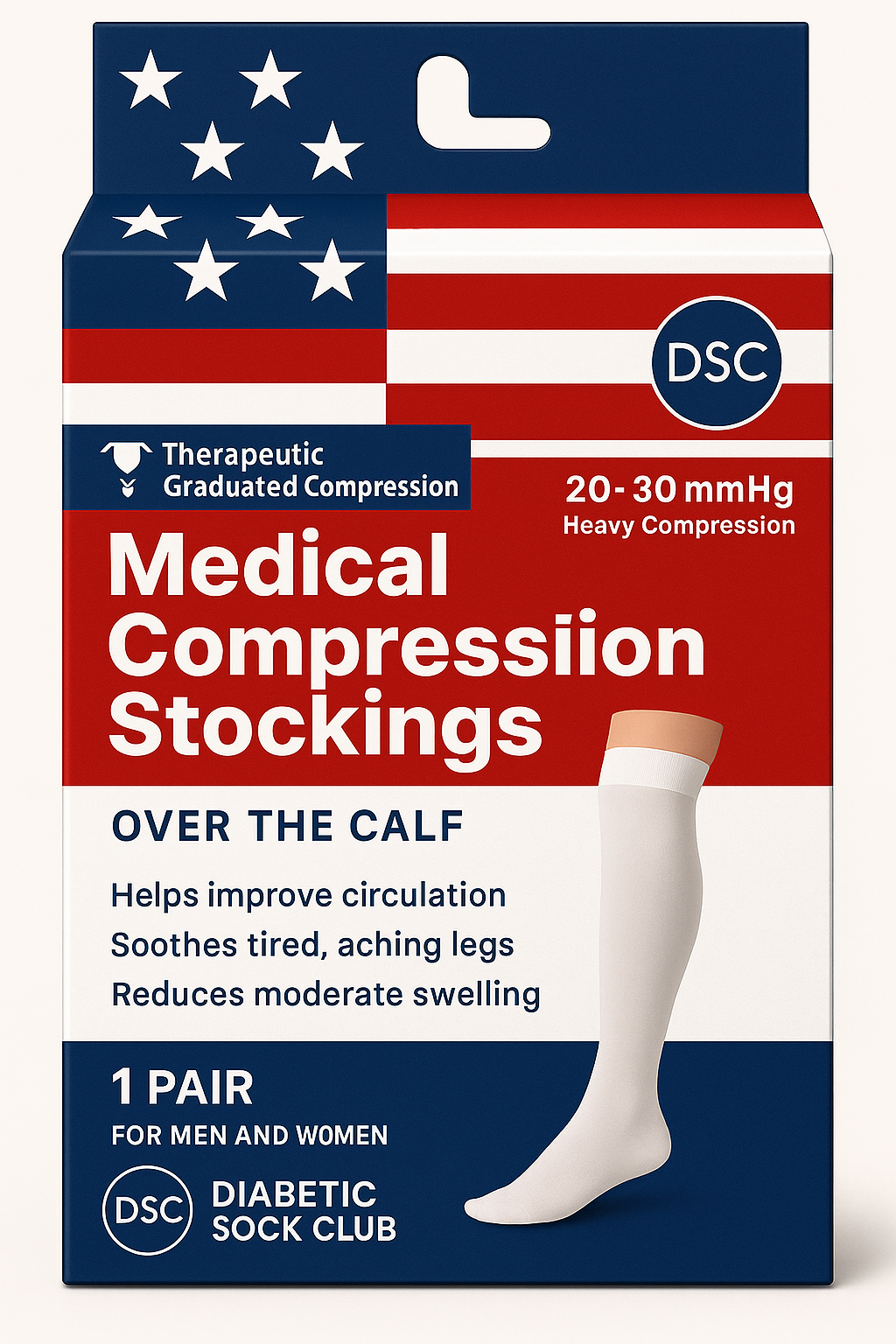 Men's Over The Calf Compression Stocking Socks