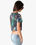 Crop Top with Illustrated Print