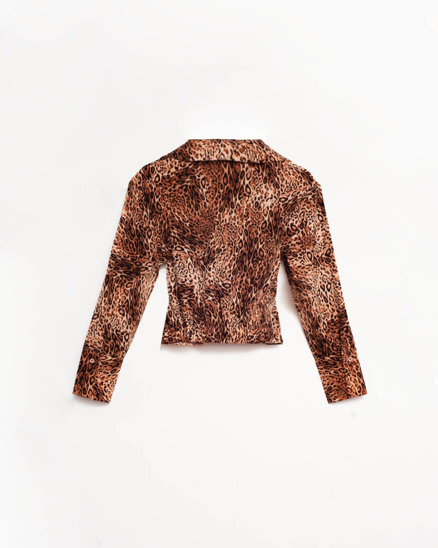 Cropped Shirt in Leopard