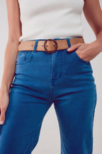 Cropped Wide Leg Jeans in Blue