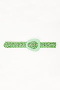 Crystal Embellished Belt in Green