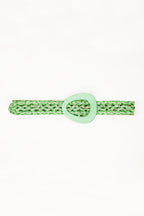 Crystal Embellished Belt in Green