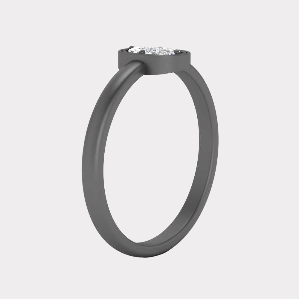Cushion Cut Bezel Solitaire Ring