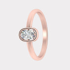 Cushion Cut Bezel Solitaire Ring