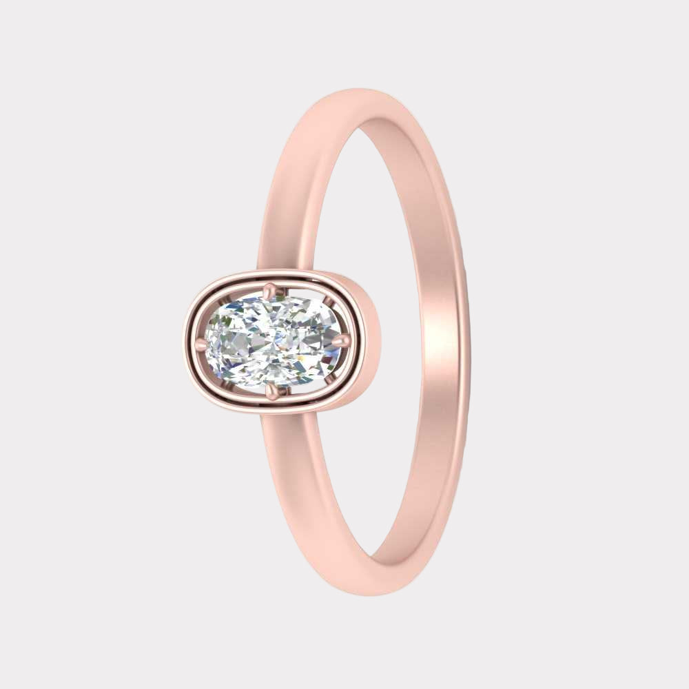 Cushion Cut Bezel Solitaire Ring