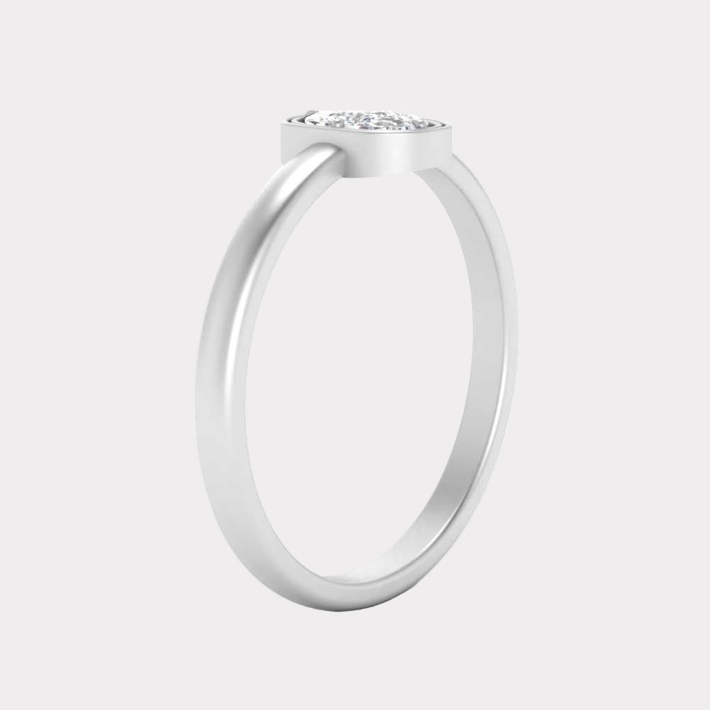 Cushion Cut Bezel Solitaire Ring