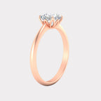 Floral Head Cushion Solitaire Cathedral Ring