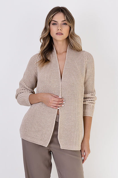 Ribbed Knitted Cardigan