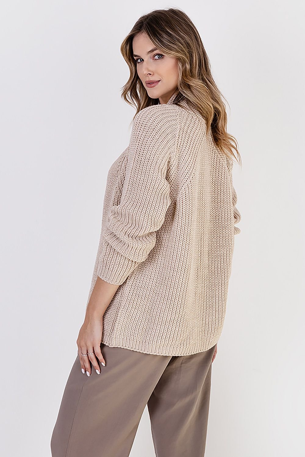 Ribbed Knitted Cardigan