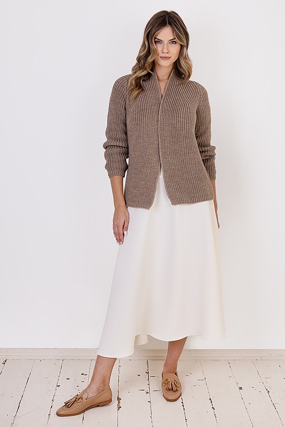 Ribbed Knitted Cardigan