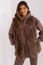 Chocolate Brown Fur Vest