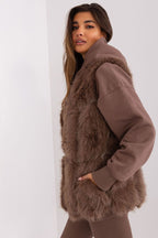 Chocolate Brown Fur Vest