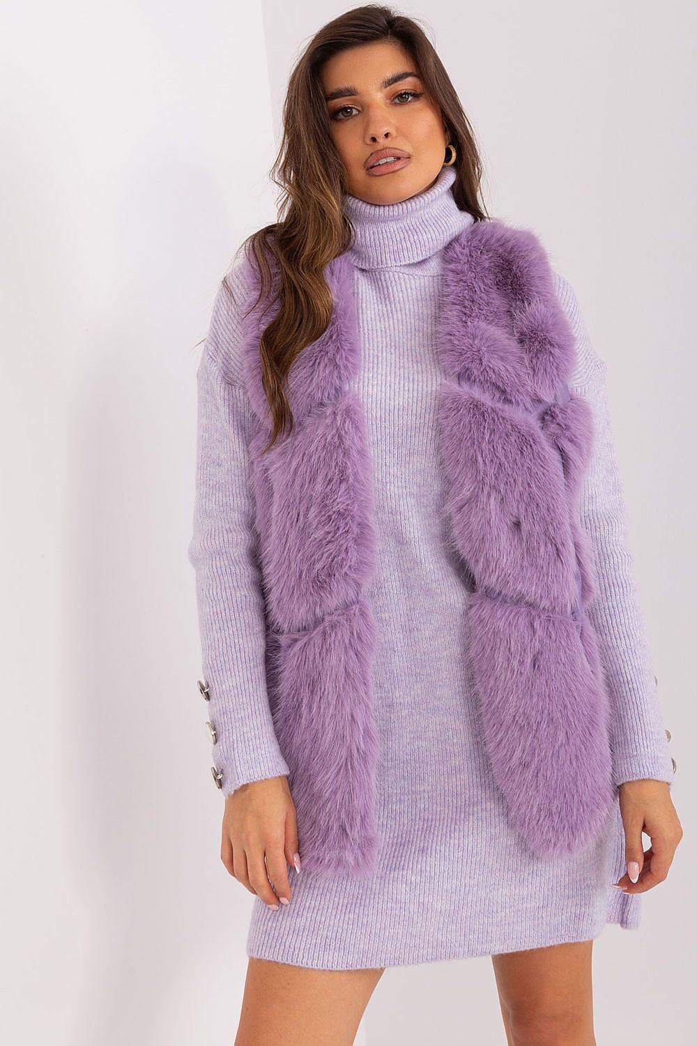 Violet Fur Vest