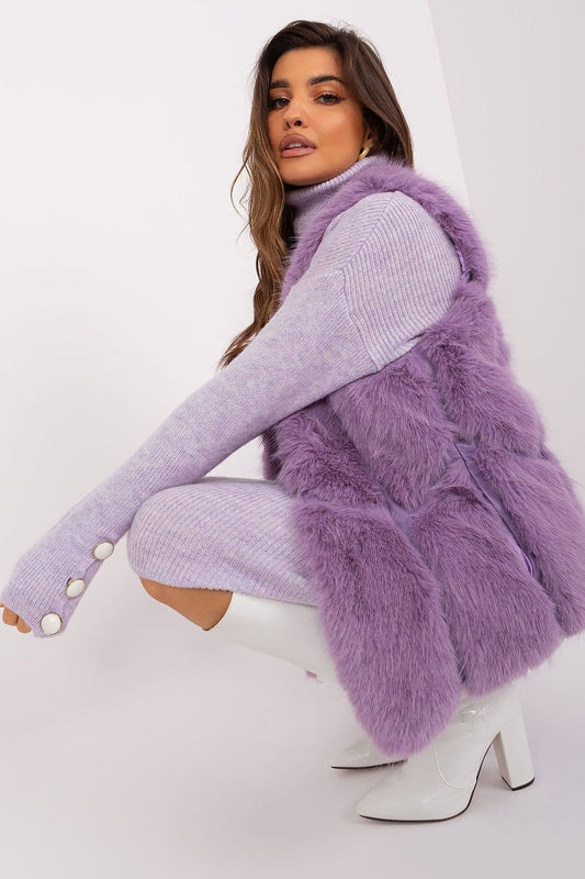 Violet Fur Vest