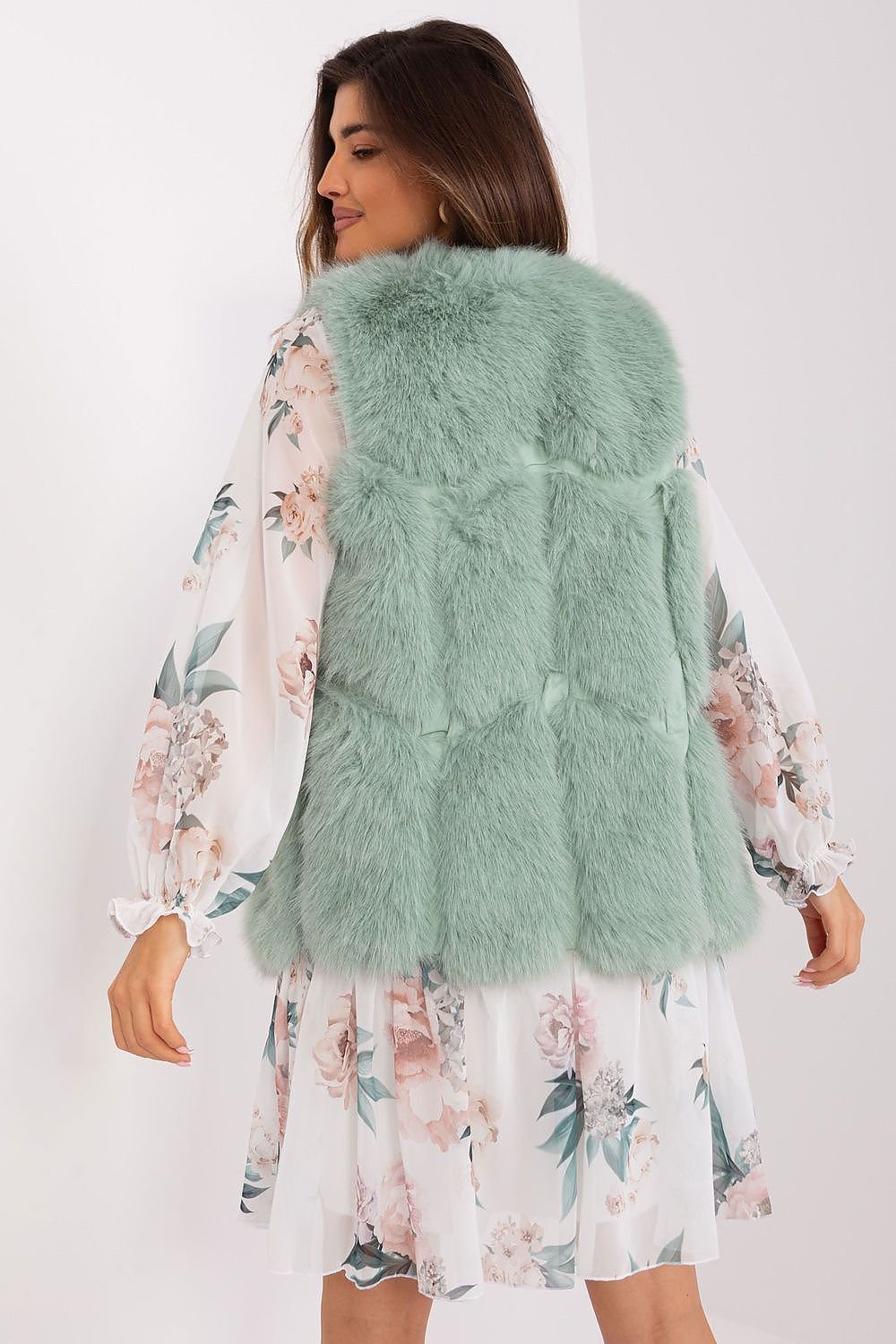 Light Green Fur Vest