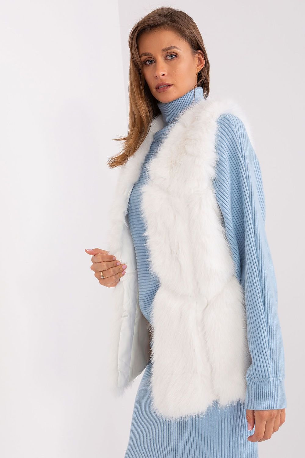 Off White Fur Vest