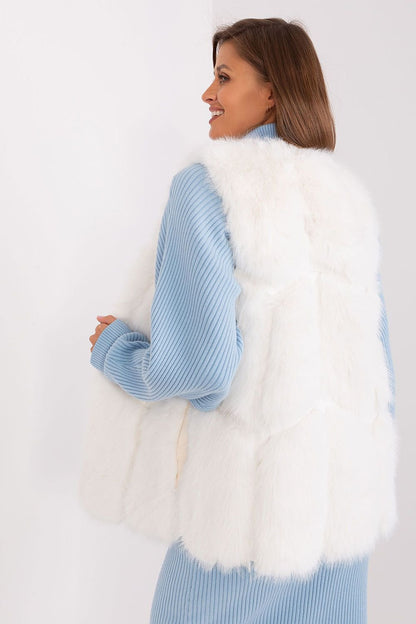 Off White Fur Vest