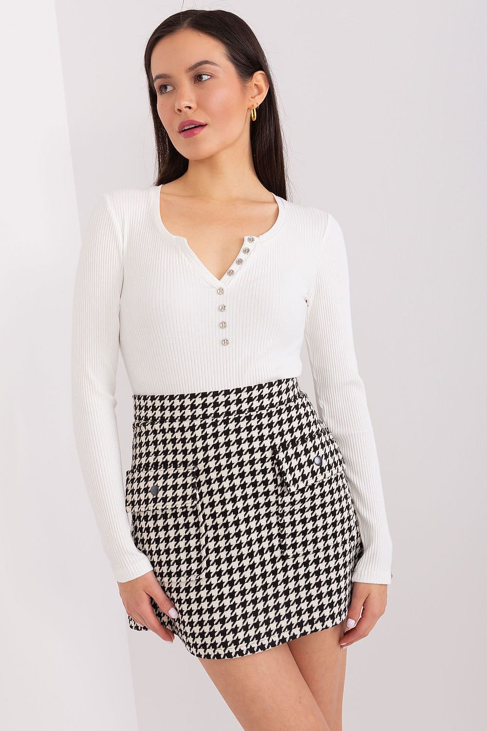 Body Fit Long Sleeve Blouse