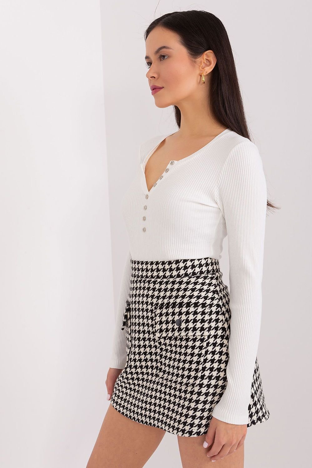 Body Fit Long Sleeve Blouse