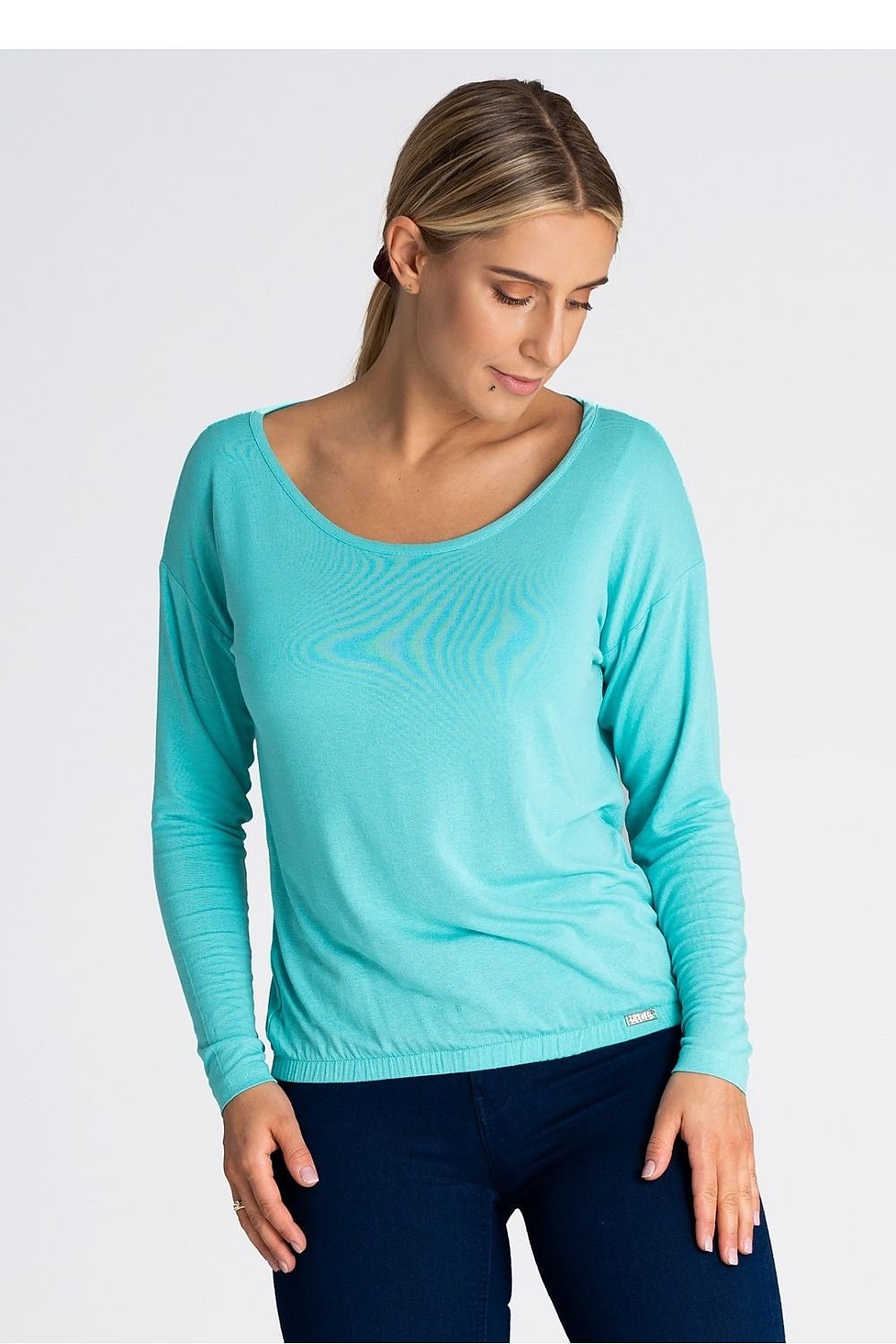 Oversized Wide Neck Blouse