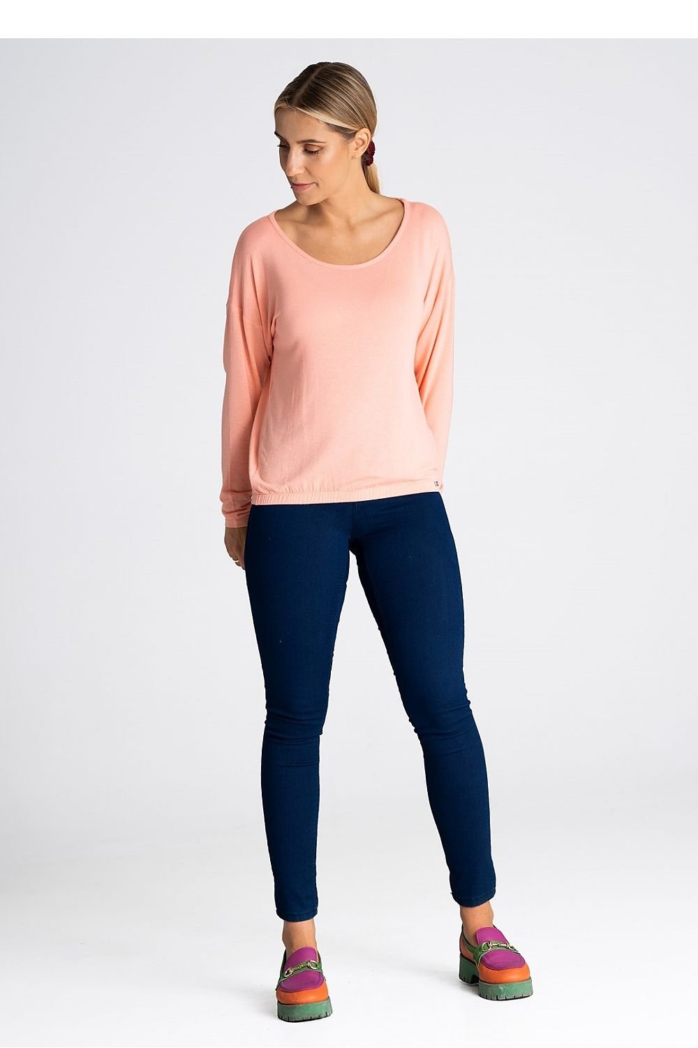 Oversized Wide Neck Blouse