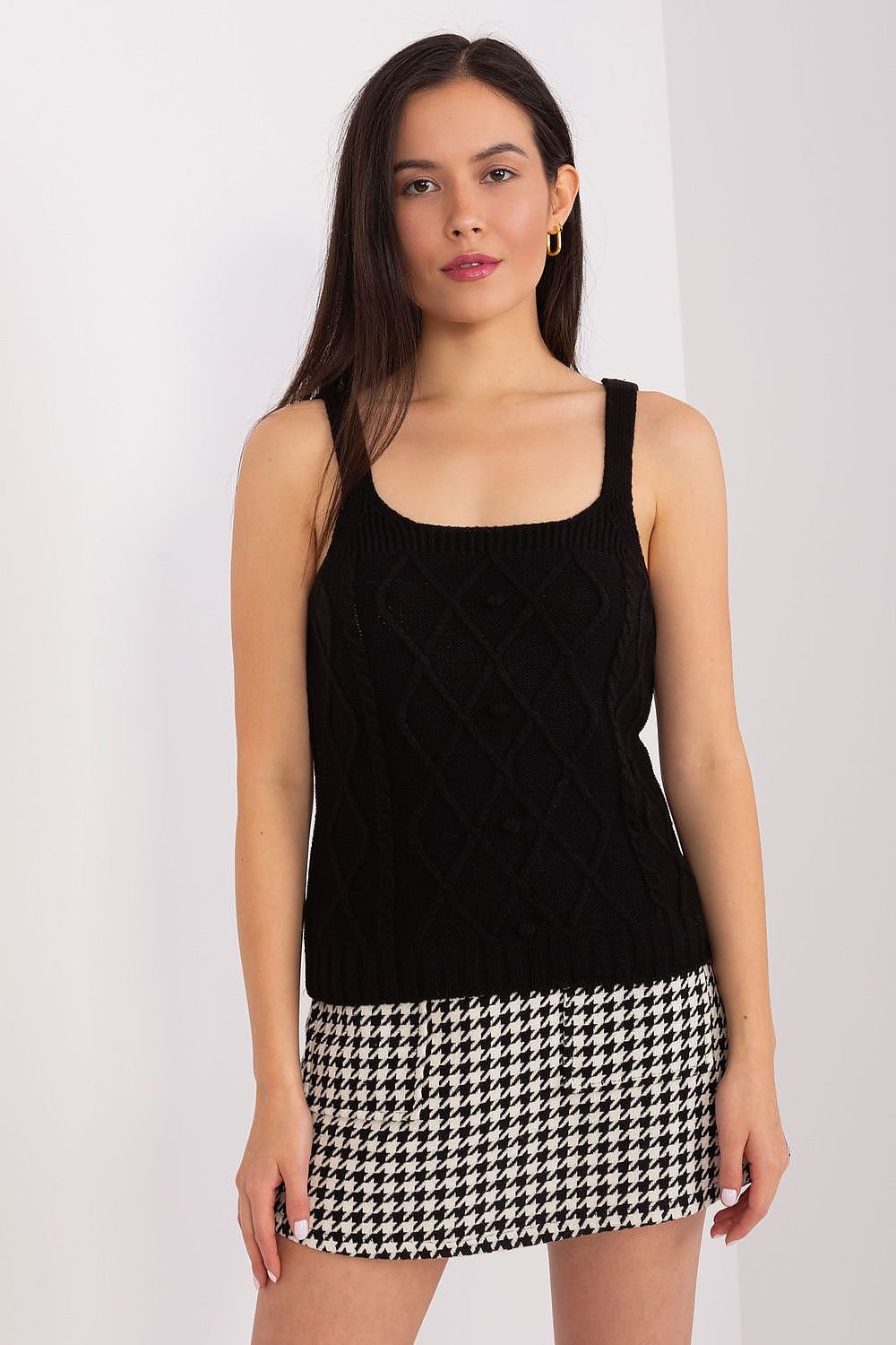 Knitted Tank Top and Cardigan Set