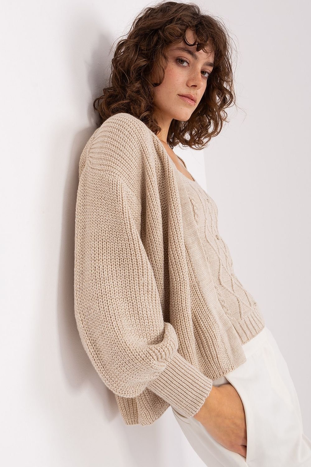 Knitted Tank Top and Cardigan Set