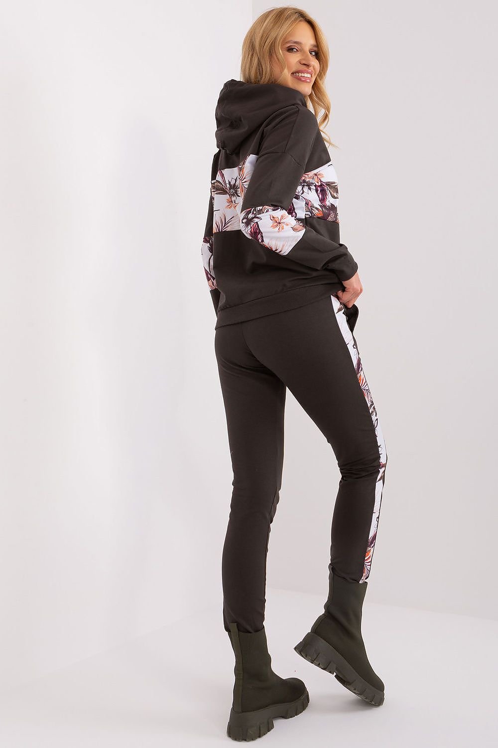 Flower Striped Tracksuit Set
