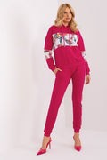 Flower Striped Tracksuit Set
