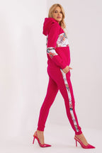 Flower Striped Tracksuit Set