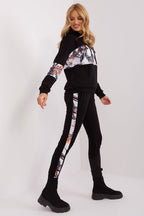 Flower Striped Tracksuit Set