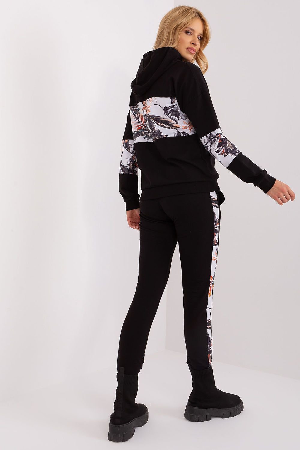 Flower Striped Tracksuit Set