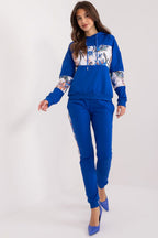 Flower Striped Tracksuit Set