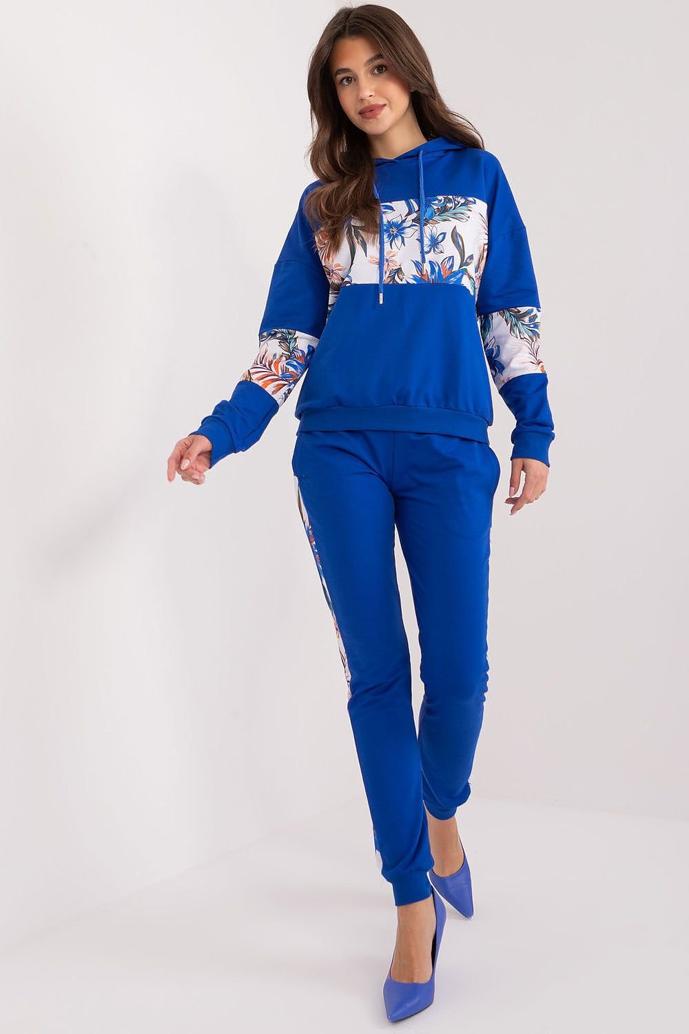 Flower Striped Tracksuit Set