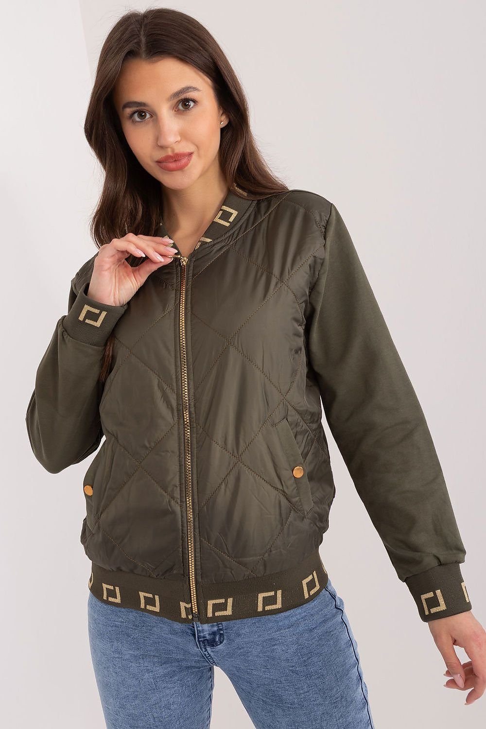 Cuffs & Ribs Decorated Bomber Jacket