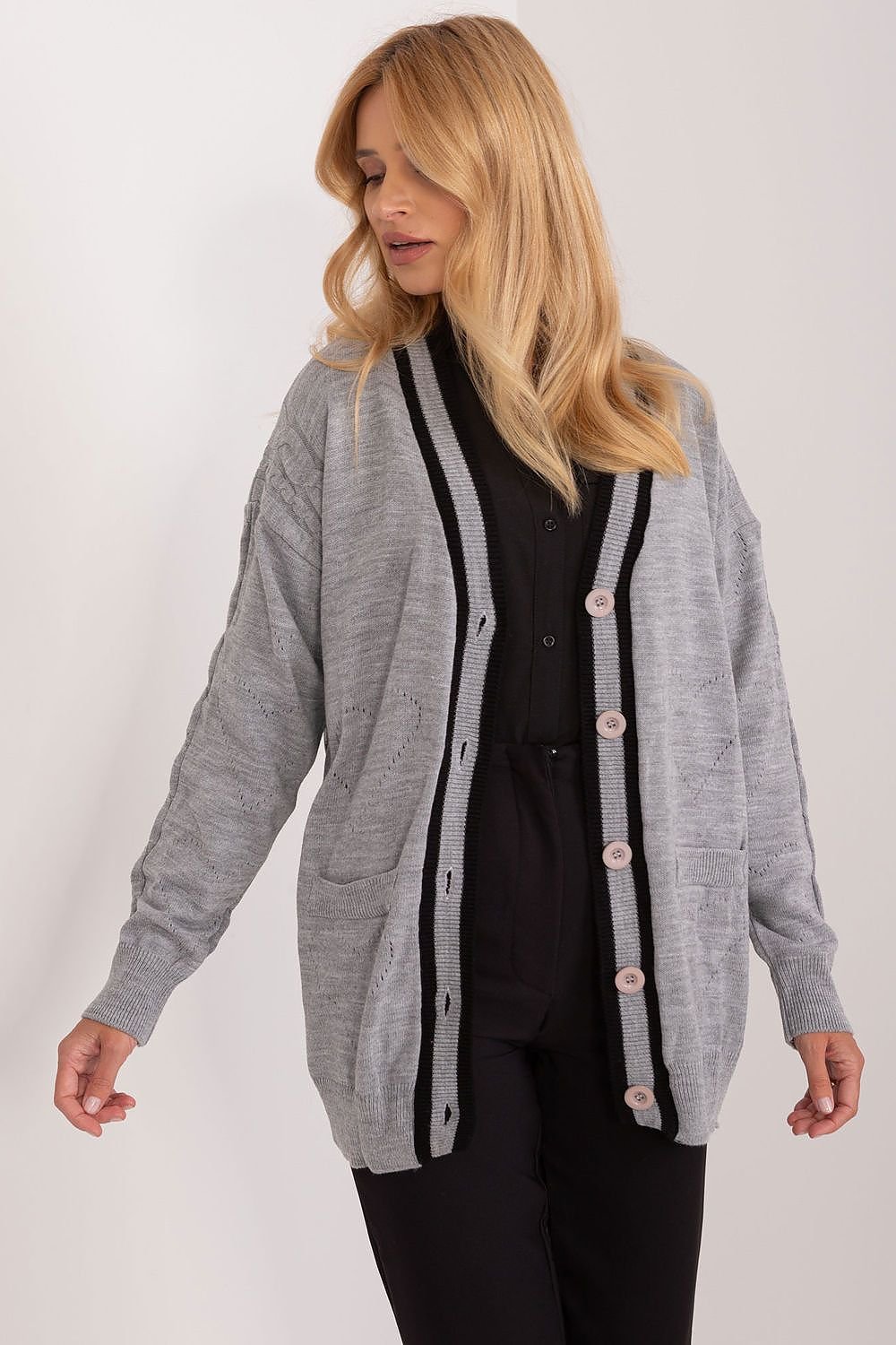 Button-Down Wool Cardigan