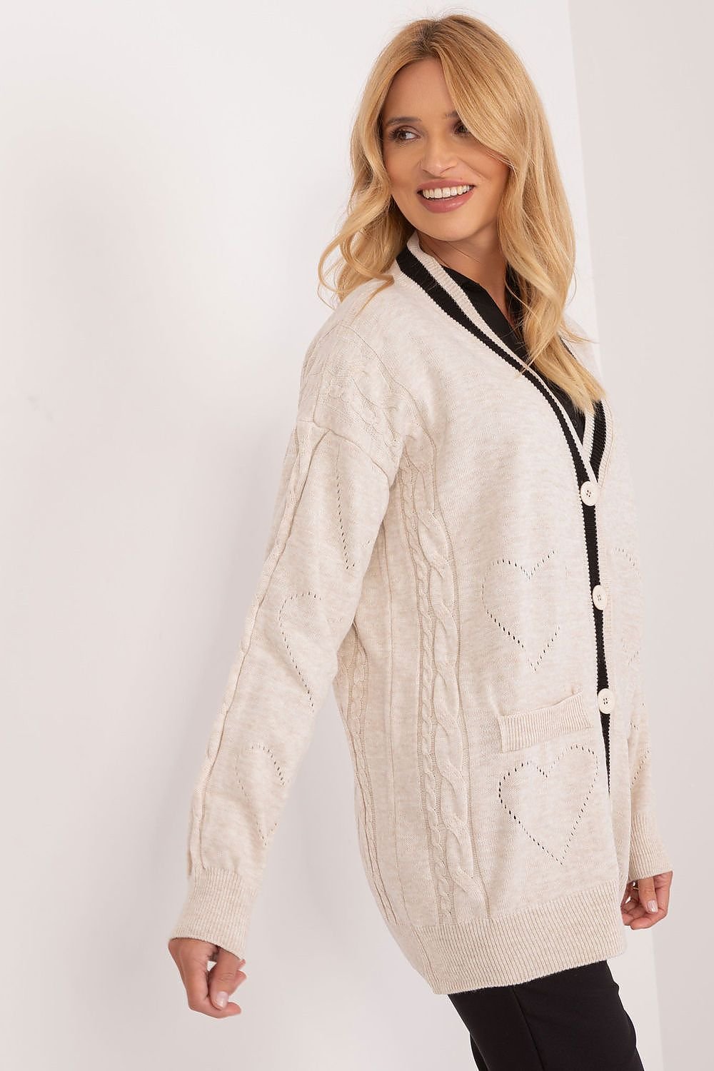 Button-Down Wool Cardigan