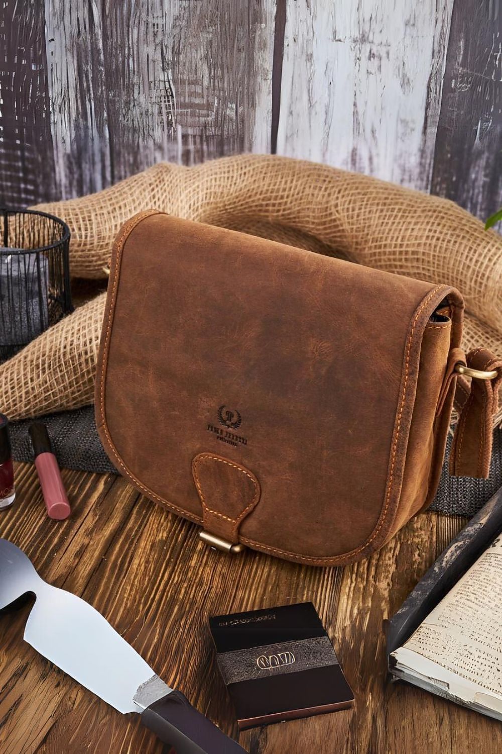 Leather Patina Shoulder Bag